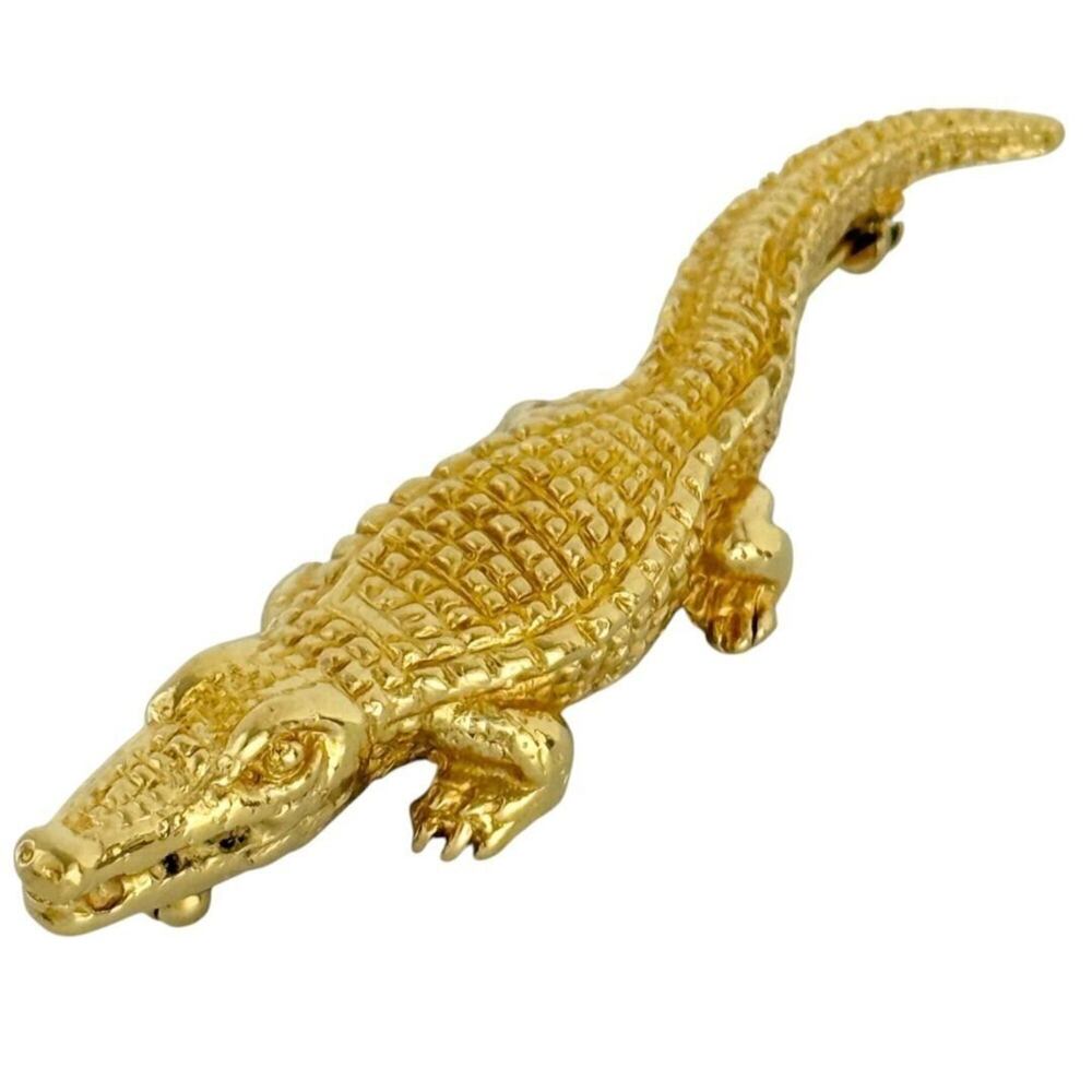 CELINE Gold Brooch